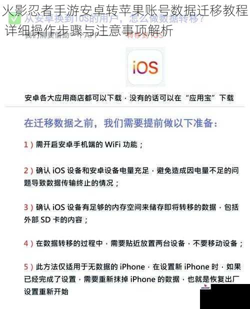 火影忍者手游安卓转苹果账号数据迁移教程 详细操作步骤与注意事项解析