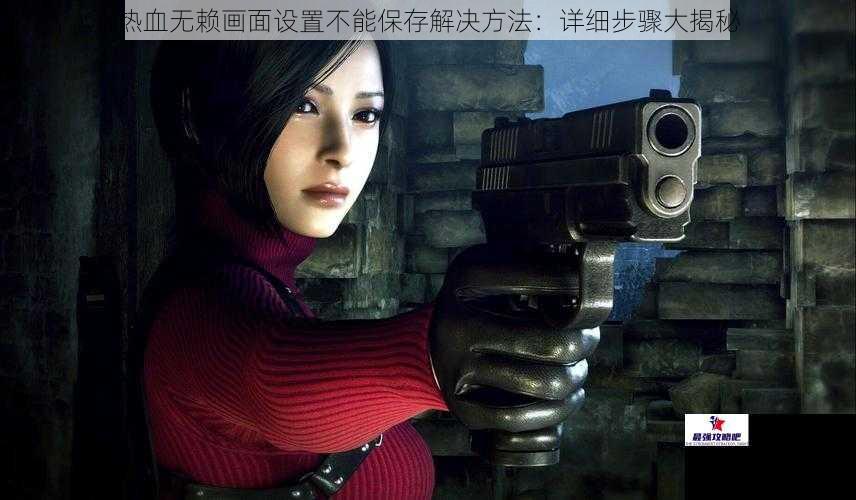 热血无赖画面设置不能保存解决方法：详细步骤大揭秘