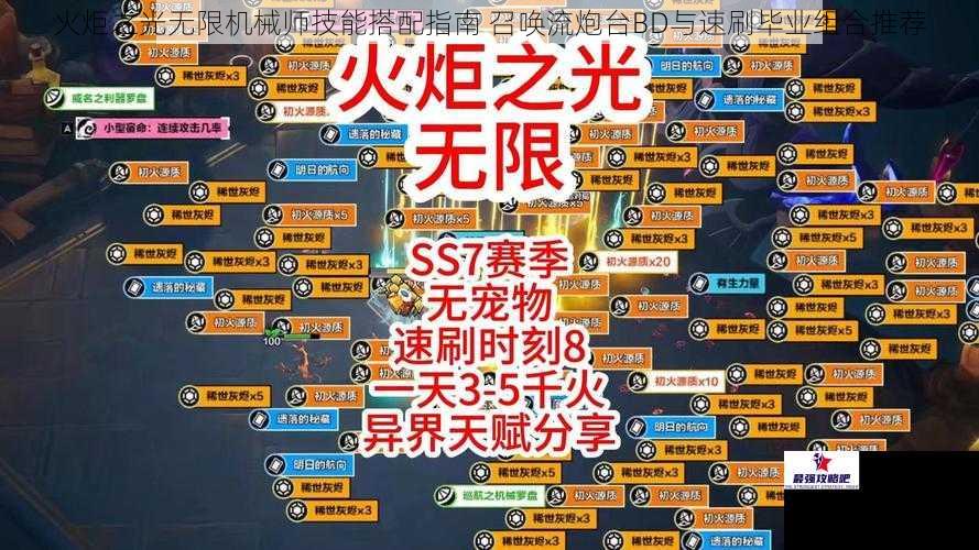 火炬之光无限机械师技能搭配指南 召唤流炮台BD与速刷毕业组合推荐