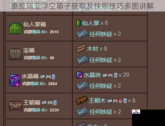 泰拉瑞亚浮空箱子获取及快刷技巧多图讲解