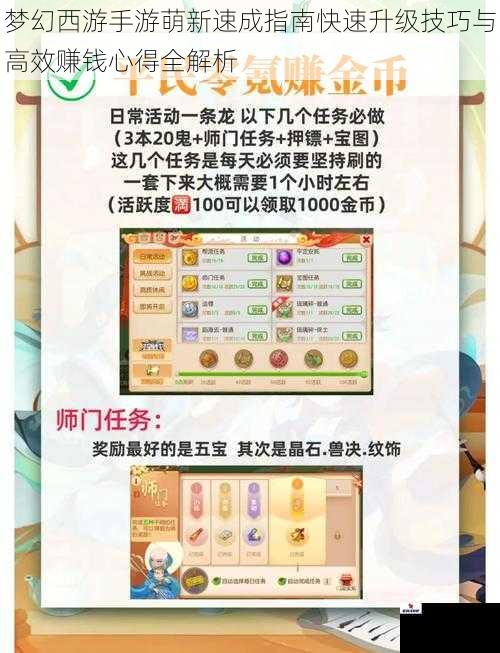 梦幻西游手游萌新速成指南快速升级技巧与高效赚钱心得全解析