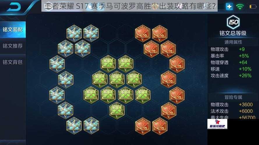 王者荣耀 S17 赛季马可波罗高胜率出装攻略有哪些？