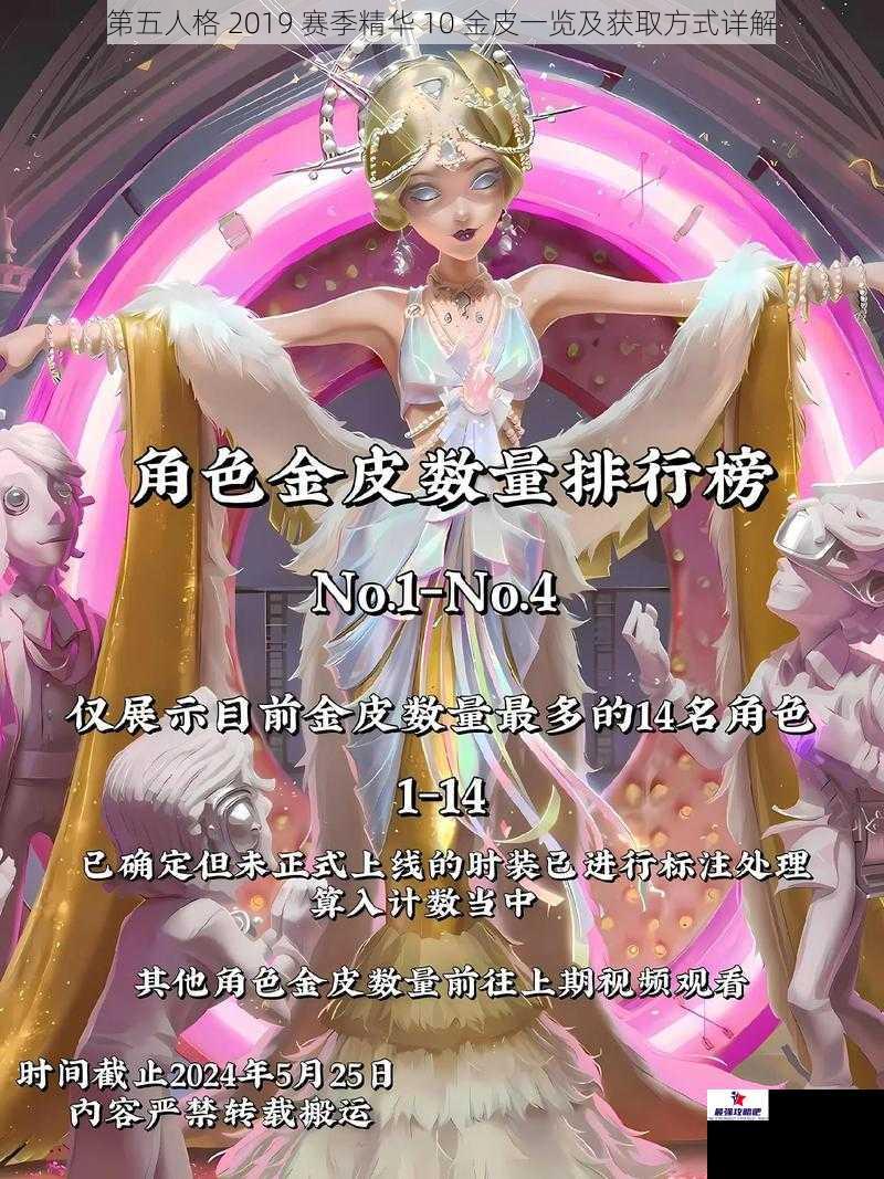 第五人格 2019 赛季精华 10 金皮一览及获取方式详解