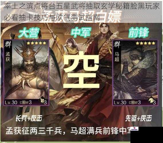 率土之滨点将台五星武将抽取玄学秘籍脸黑玩家必看抽卡技巧与欧气测试指南