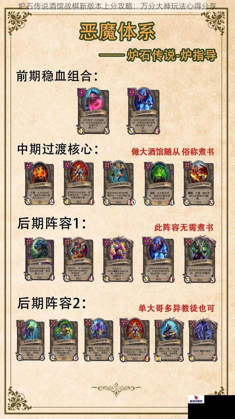 炉石传说酒馆战棋新版本上分攻略：万分大神玩法心得分享