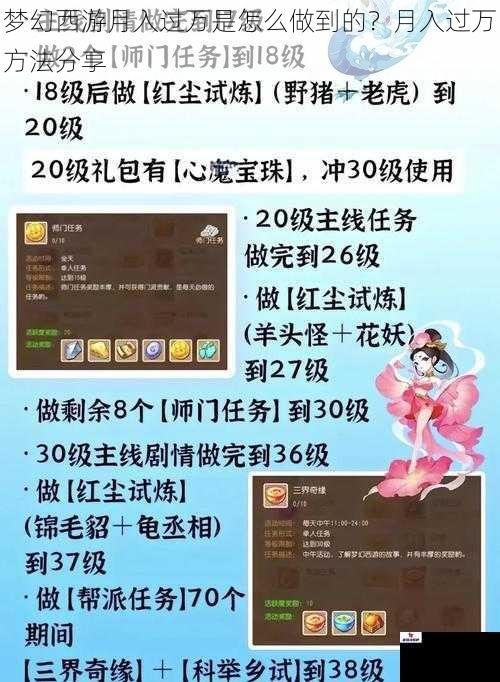 梦幻西游月入过万是怎么做到的？月入过万方法分享