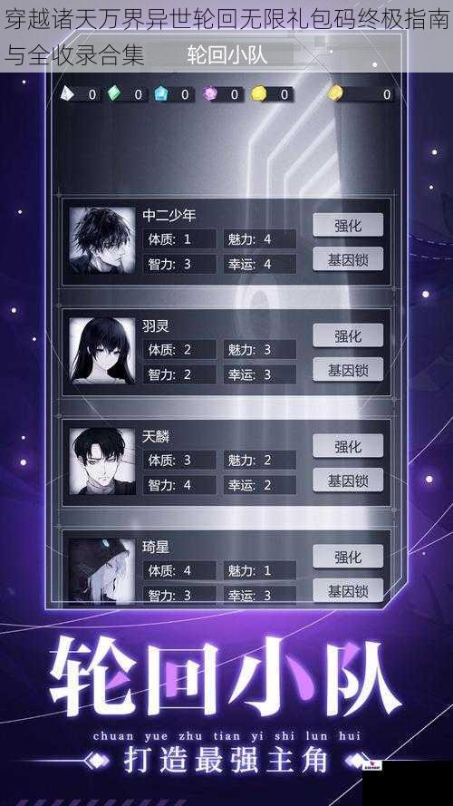 穿越诸天万界异世轮回无限礼包码终极指南与全收录合集