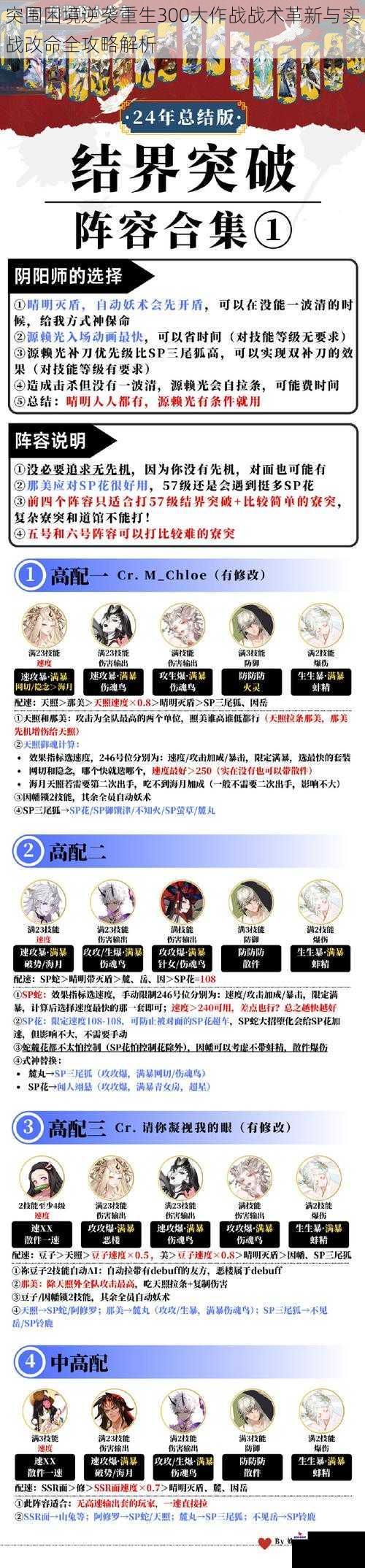 突围困境逆袭重生300大作战战术革新与实战改命全攻略解析