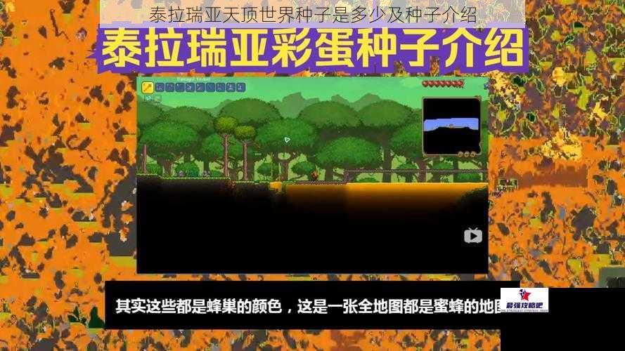 泰拉瑞亚天顶世界种子是多少及种子介绍